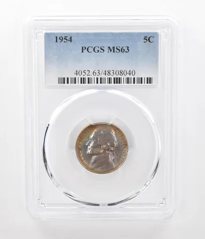 1954 Jefferson Nickel MS63 PCGS Beautiful Tone *2407
