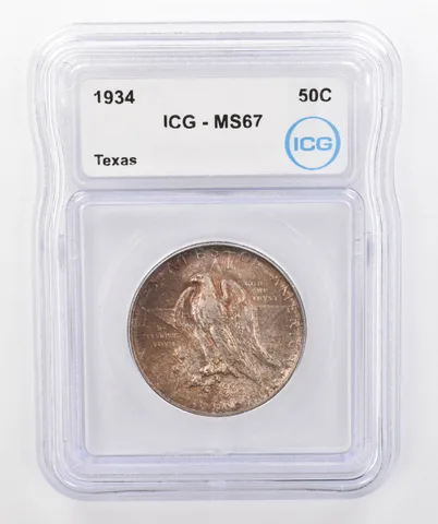 1934 Texas Commemorative Half Dollar MS67 ICG Beautiful Tone *0275