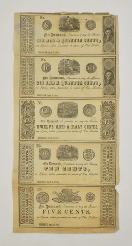 Frederick, MD April 20, 1841 2 Sheets of Currency *5516