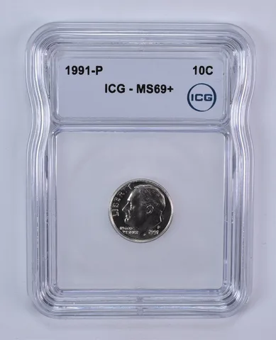 1991-P Roosevelt Dime MS69+ ICG