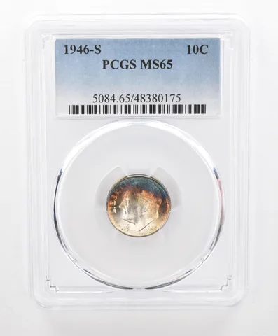1946-S Roosevelt Dime MS65 PCGS Beautiful Tone *2731