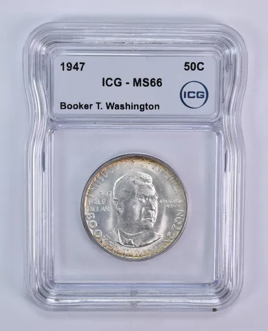 1947 Booker T Washington Commemorative Half Dollar MS66 ICG