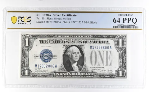 1928 A $1 Silver Certificate Fr#1601 Choice Unc 64 PPQ PCGS *4626