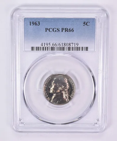1963 Jefferson Nickel PR66 PCGS Beautiful Tone a1100