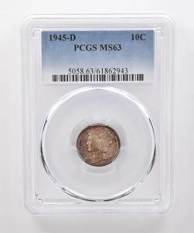 1945-D Mercury Dime MS63 PCGS Beautiful Tone *1846