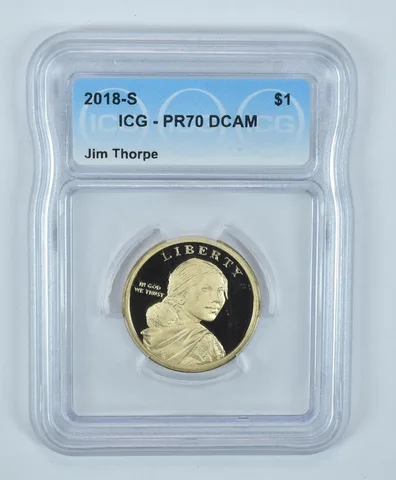 2018-S Sacagawea $1 Jim Thorpe PR70 DCAM ICG