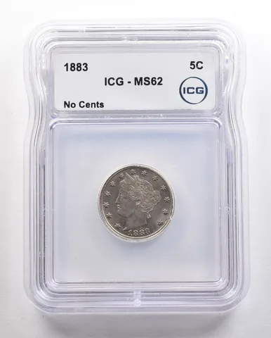 1883 Liberty V Nickel No Cents MS62 ICG *4451