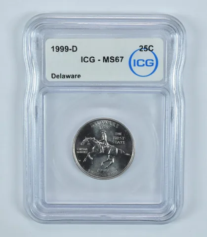 1999-D Washington State Quarter Delaware MS67 ICG