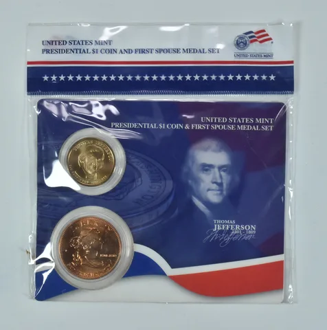 2007 Presidential $1 & First Spouse Medal Set - Thomas Jefferson