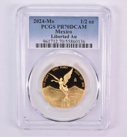 2024 Mo Mexico 1/2 Onza Gold Libertad PR70 DCAM PCGS