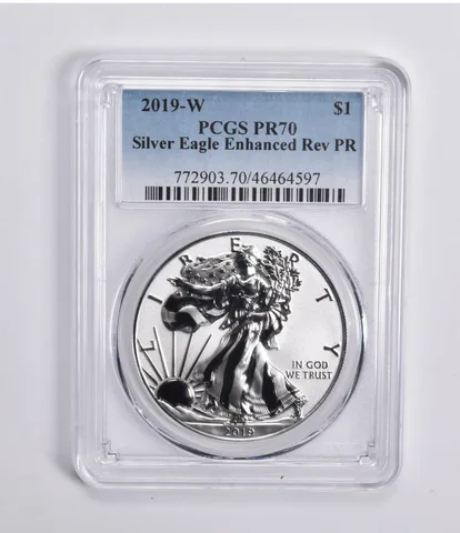 2019-W Silver Eagle Enhanced Reverse Proof PR70 REV PCGS Blue Lbl