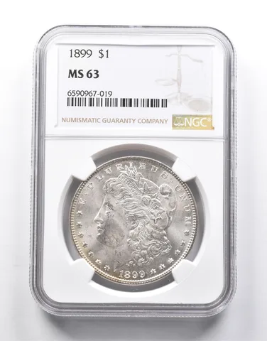 MS63 1899 Morgan Silver Dollar NGC *0158
