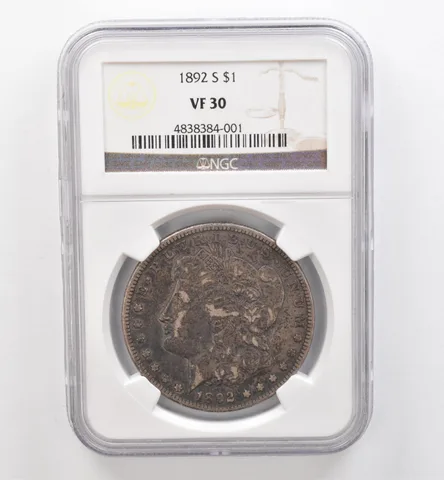 1892-S Morgan Silver Dollar VF30 NGC Beautiful Tone *9133
