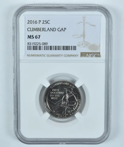 2016-P Washington Quarter Cumberland Gap ATB MS67 NGC