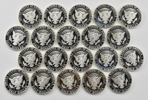 Lot (20) 1996-S Kennedy Half Dollar Proof 90% Silver $10 Face Value