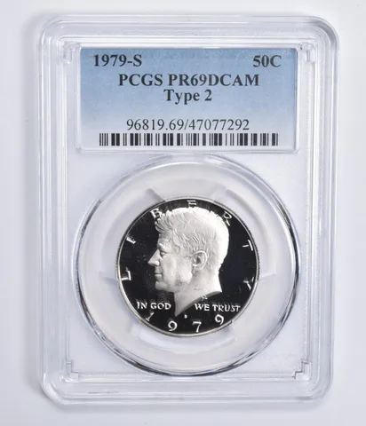 1979-S Kennedy Half Dollar Type 2 PR69 DCAM PCGS Blue Lbl