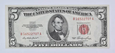 1953 $5 Legal Tender Note Red Seal Uncirculated