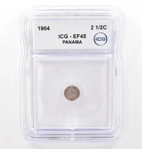 1904 Panama 2 1/2 2.5 Centesimos EF45 ICG Beautiful Tone *0111