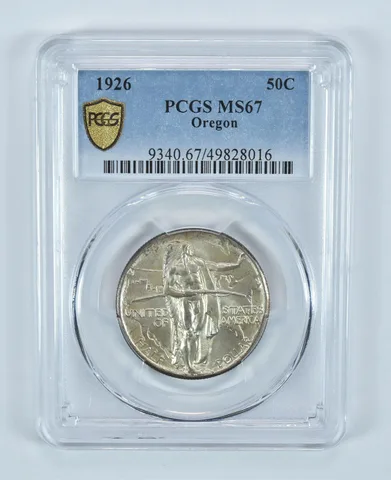 1926 Oregon Commemorative Half Dollar MS67 PCGS a9012