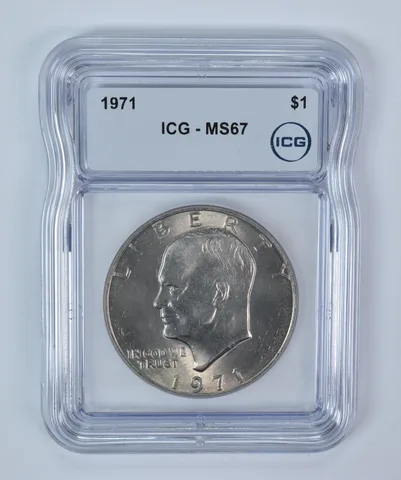 1971 Eisenhower $1 MS67 ICG