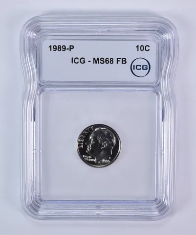 1989-P Roosevelt Dime MS68 FB ICG