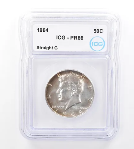 1964 Kennedy Half Dollar Straight G PR66 ICG Beautiful Tone *1609