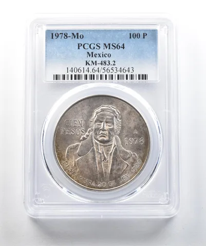 1978 Mo Mexico 100 Peso Silver KM-483.2 MS64 PCGS *2041