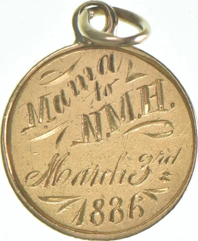 $1 US Coin Liberty Head Gold Dollar Piece Engraved Love Token Pendant a4230