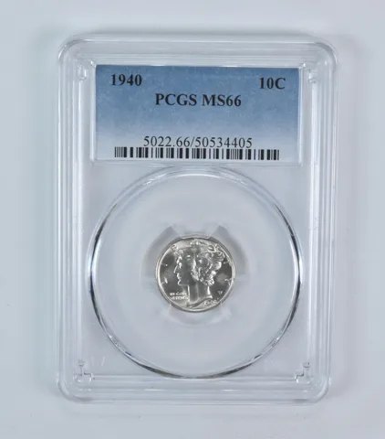 1940 Mercury Dime MS66 PCGS Blue Label