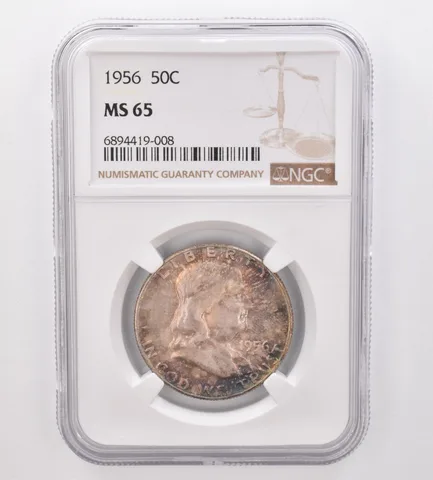 1956 Franklin Half Dollar MS65 NGC Beautiful Tone *9929