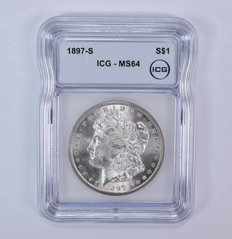 1897-S Morgan Silver Dollar MS64 ICG