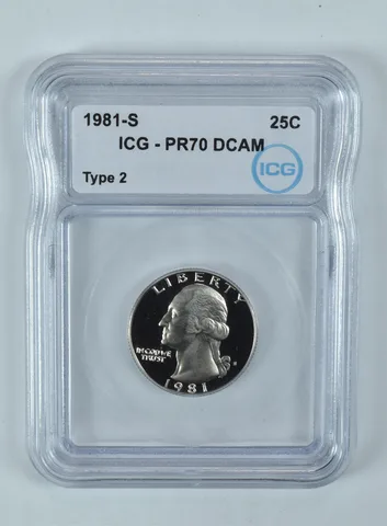 1981-S Washington Quarter Type 2 PR70 DCAM ICG