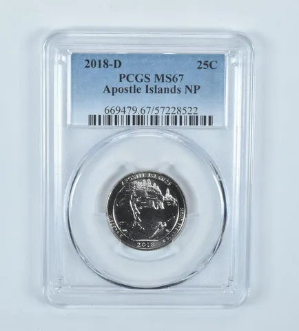2018-D Washington Quarter ATB Apostle Islands MS67 PCGS