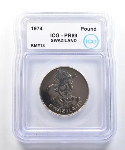1974 Swaziland Pound KM#13 PR69 ICG *7819