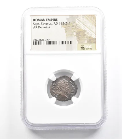 AD 193-211 Roman Empire Septimius Severus AR Denarius NGC *5934