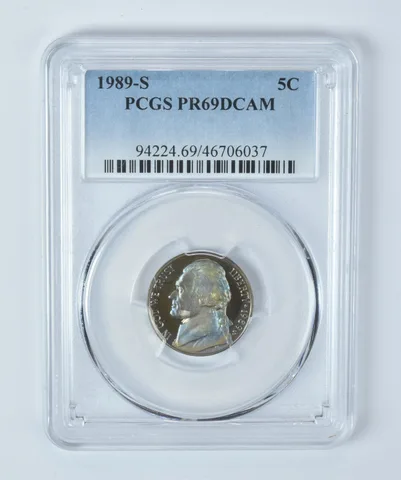 PR69 DCAM 1989-S Jefferson Nickel PCGS Beautifully Toned a4511