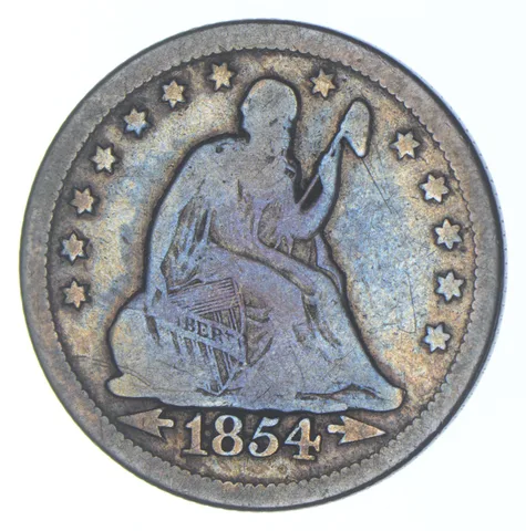 1854-O Seated Liberty Quarter - Arrows a2409