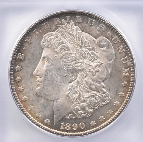 1890 Morgan Silver Dollar MS63 ICG Beautiful Tone *2401
