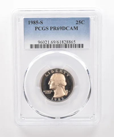 1985-S Washington Quarter PR69 DCAM PCGS Beautiful Tone *1914