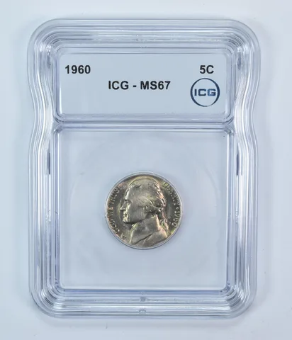 1960 Jefferson Nickel MS67 ICG