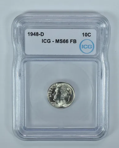 1948-D Roosevelt Dime MS66 FB ICG