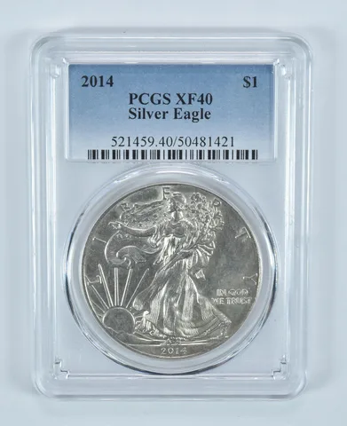 2014 American Silver Eagle XF40 PCGS Low Ball *9014
