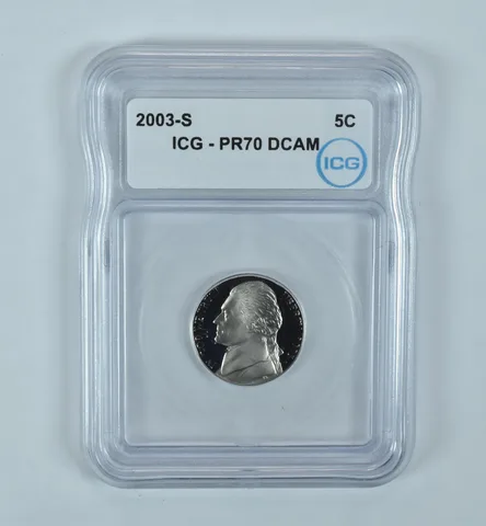2003-S Jefferson Nickel PR70 DCAM ICG