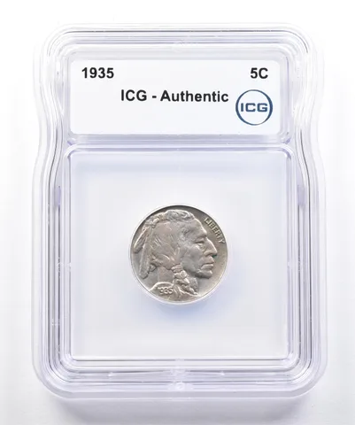 1935 Indian Head Buffalo Nickel Authentic ICG *1749