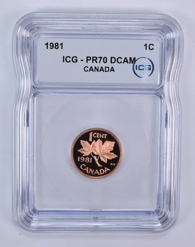 1981 Canada 1 Cent PR70 DCAM ICG