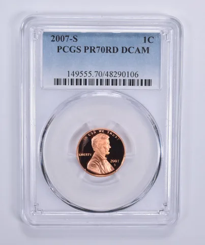 2007-S Lincoln Memorial Cent PR70 RD DCAM PCGS Blue Lbl