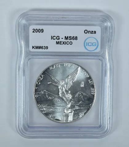 2009 Mo Mexico 1 Onza Silver Libertad MS68 ICG