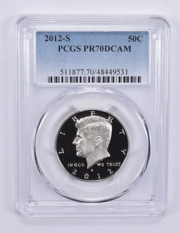 2012-S Kennedy Half Dollar PR70 DCAM PCGS Blue Label