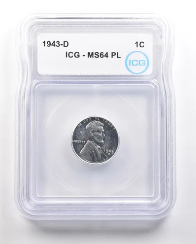 1943-D Lincoln Wheat Cent MS64 PL ICG *6444