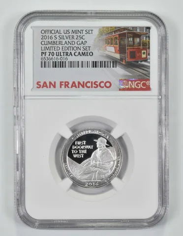 2016-S Cumberland Gap Quarter Silver PF70 NGC Limited Edition